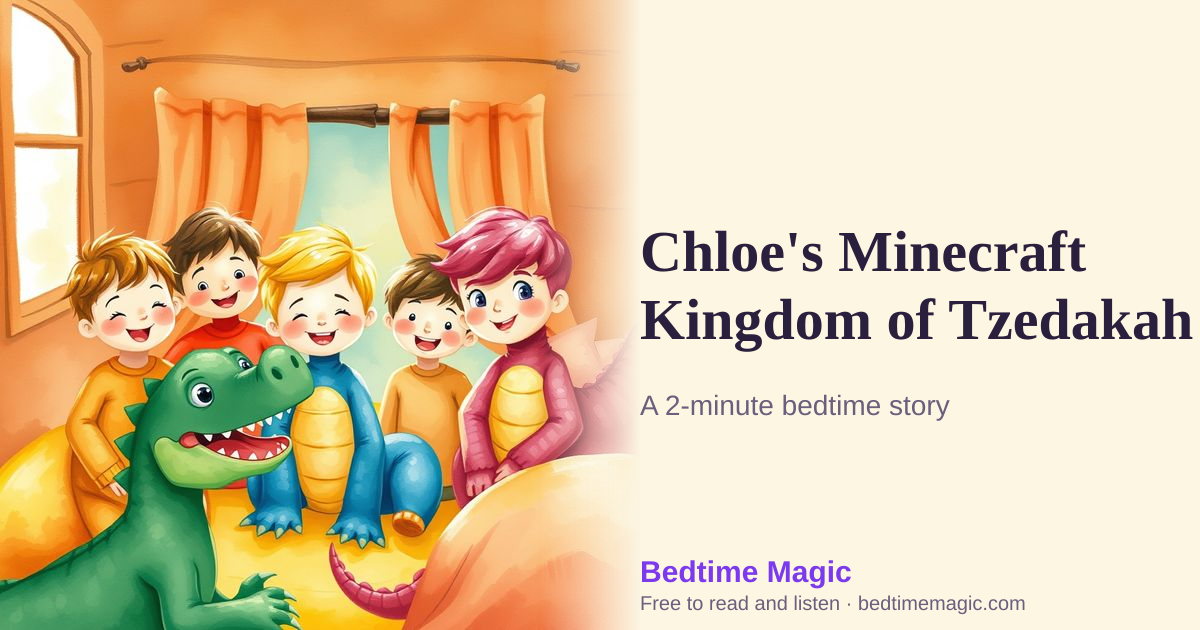 Illustration for Chloe's Minecraft Kingdom of Tzedakah