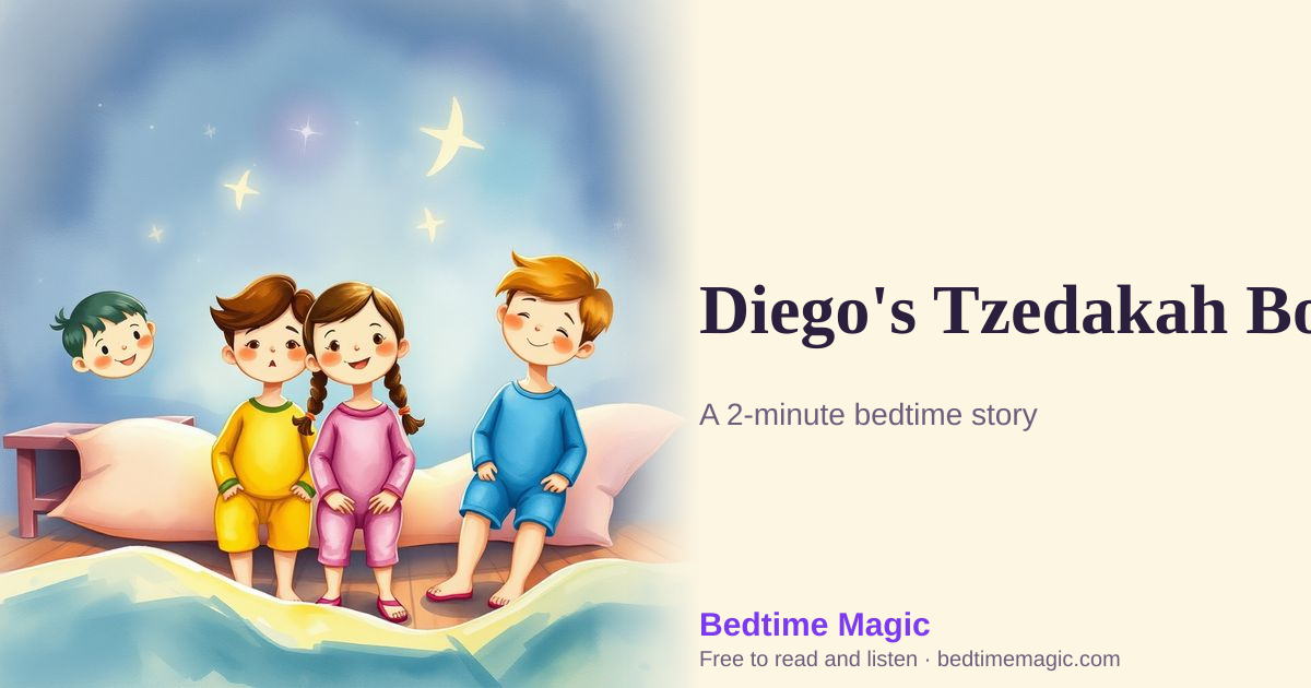 Illustration for Diego's Tzedakah Box