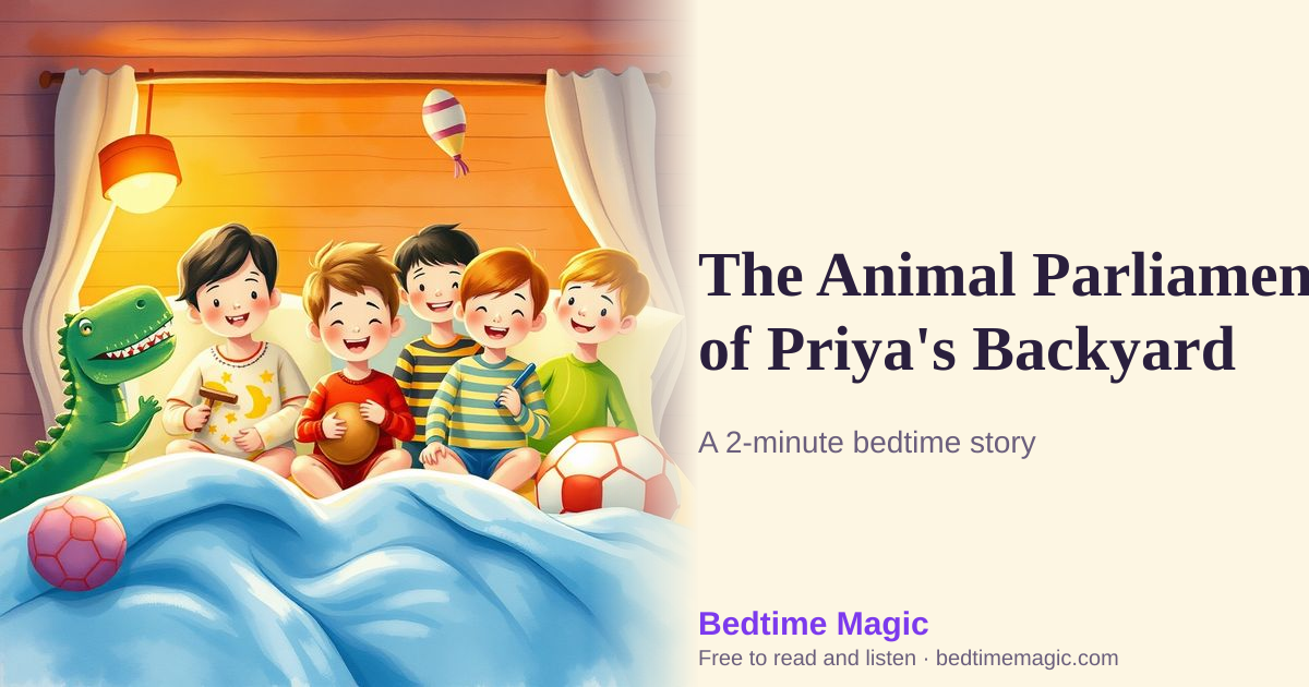 Illustration for The Animal Parliament of Priya's Backyard