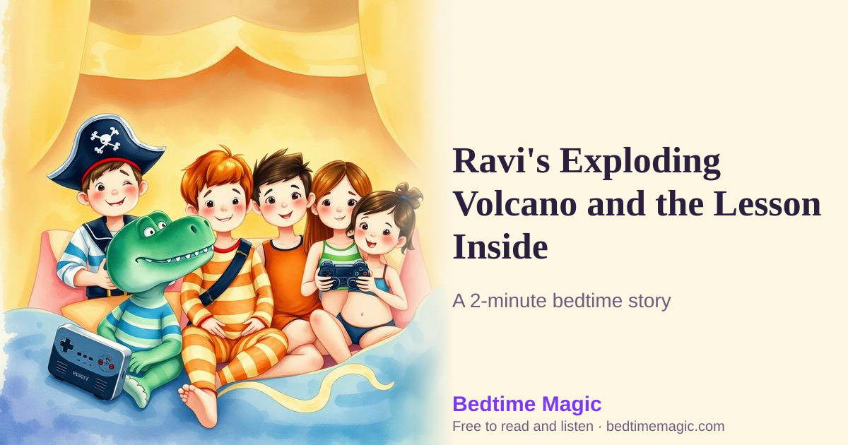 Illustration for Ravi's Exploding Volcano and the Lesson Inside