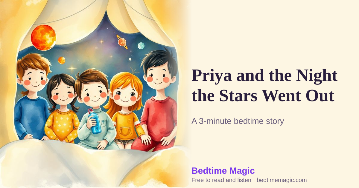 Illustration for Priya and the Night the Stars Went Out