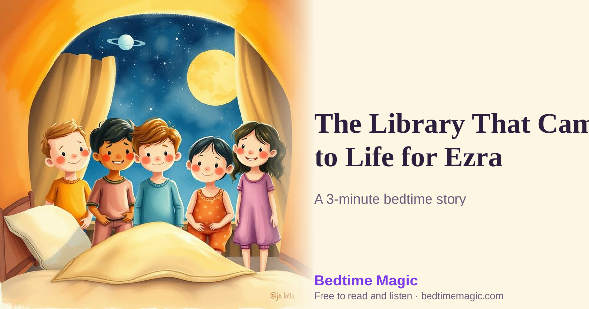 Illustration for The Library That Came to Life for Ezra
