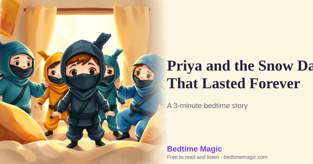 Illustration for Priya and the Snow Day That Lasted Forever