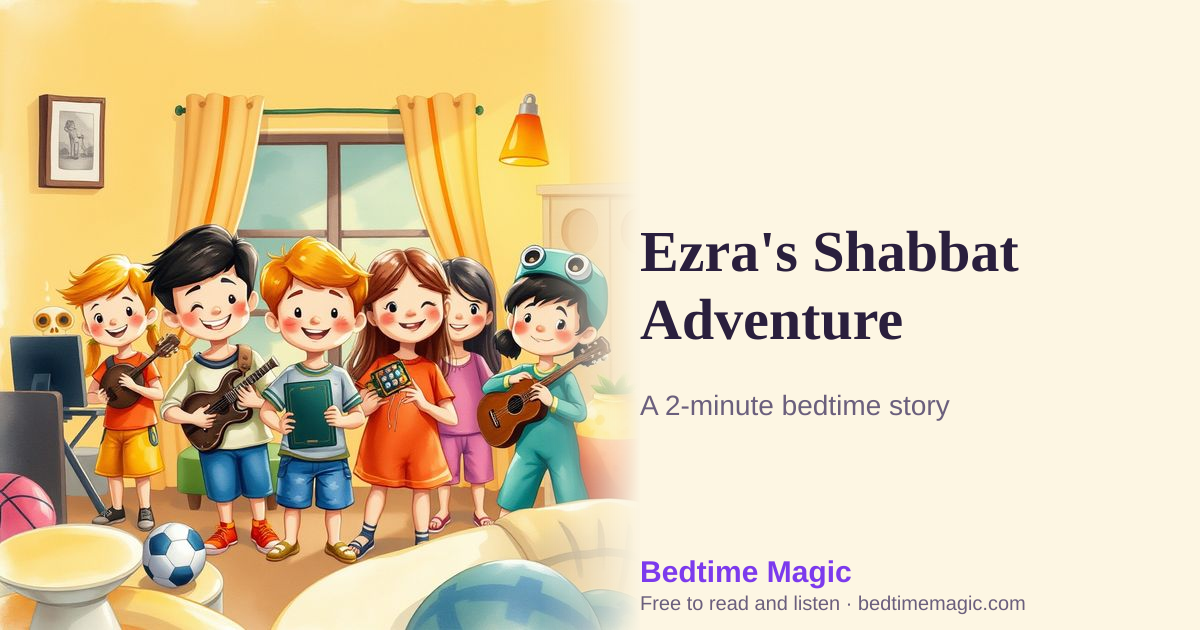Illustration for Ezra's Shabbat Adventure