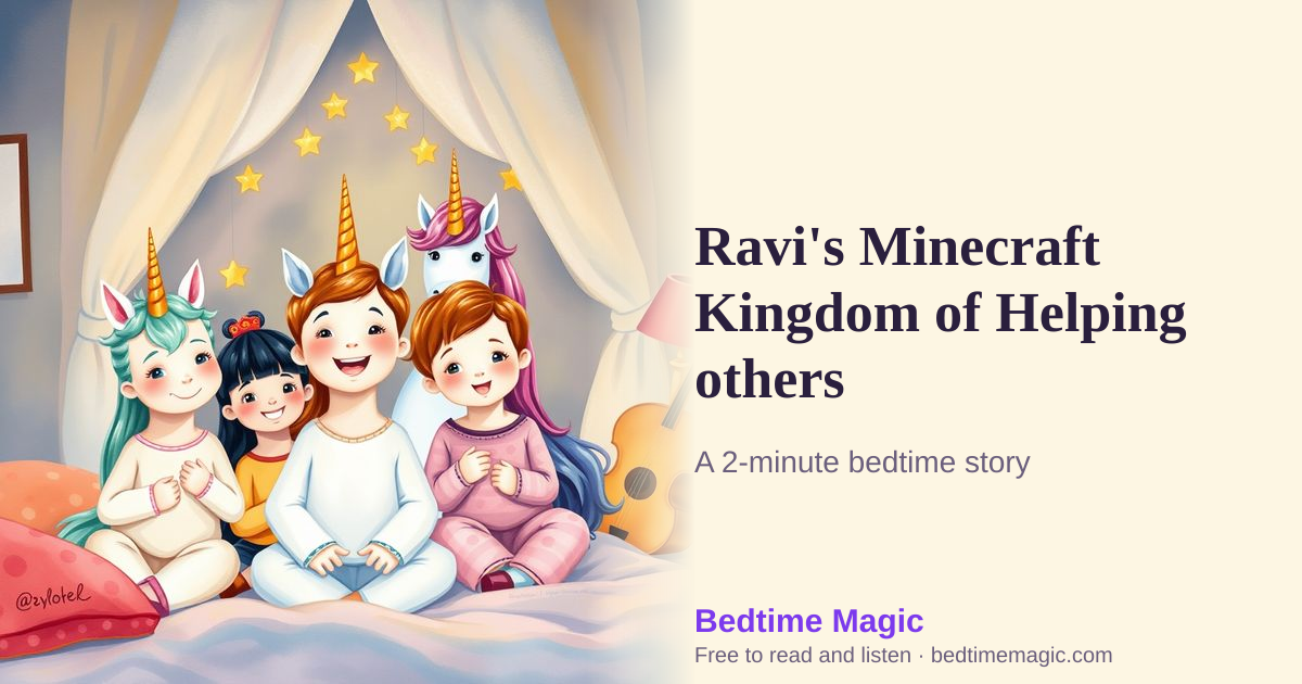 Illustration for Ravi's Minecraft Kingdom of Helping others
