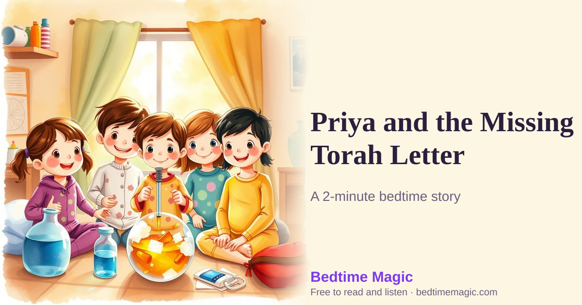 Illustration for Priya and the Missing Torah Letter