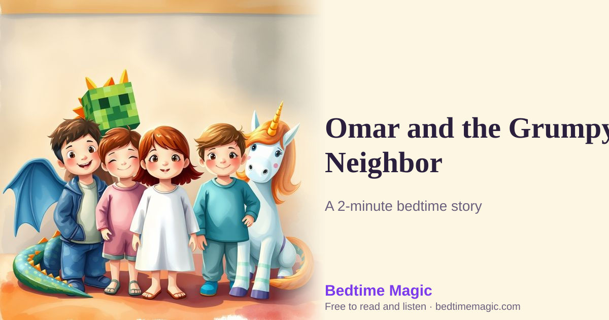 Illustration for Omar and the Grumpy Neighbor