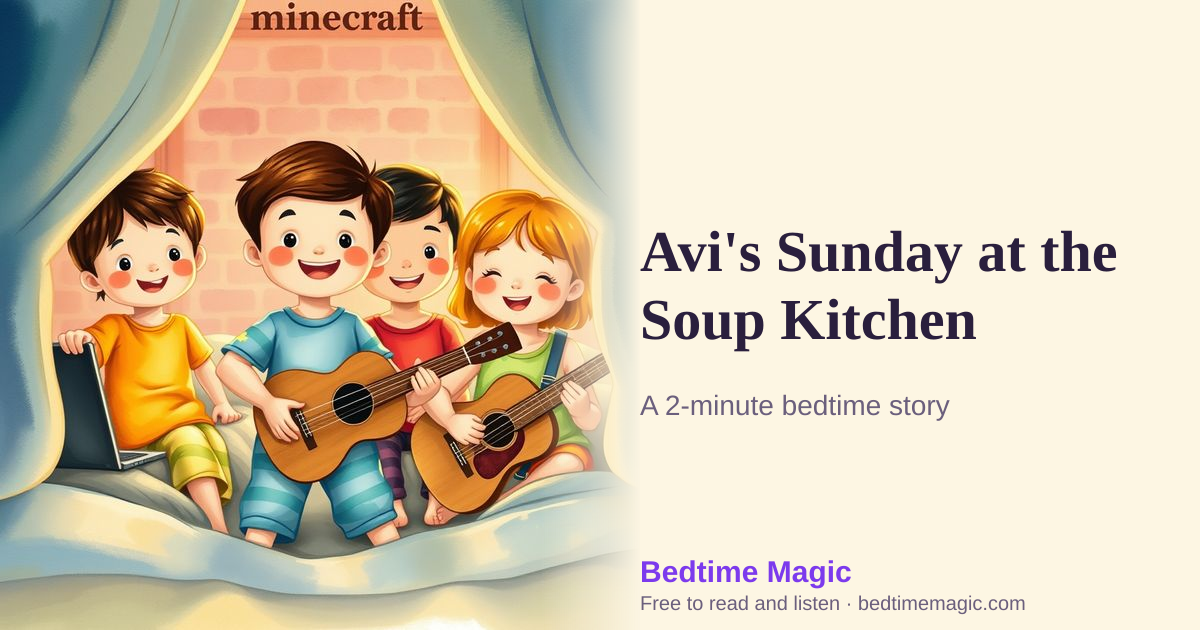 Illustration for Avi's Sunday at the Soup Kitchen