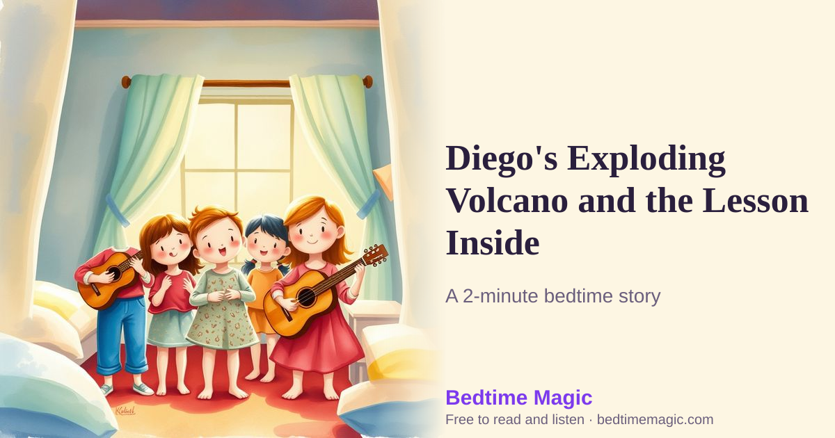 Illustration for Diego's Exploding Volcano and the Lesson Inside