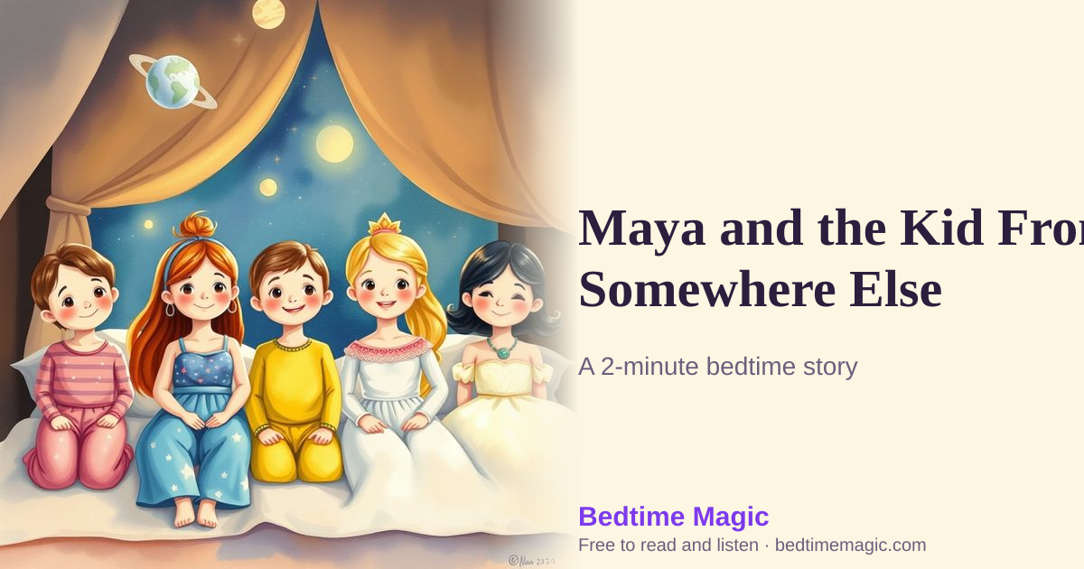 Illustration for Maya and the Kid From Somewhere Else