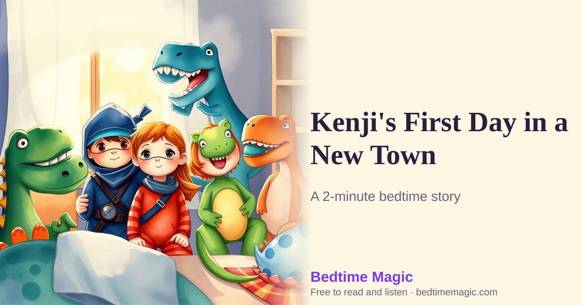 Illustration for Kenji's First Day in a New Town