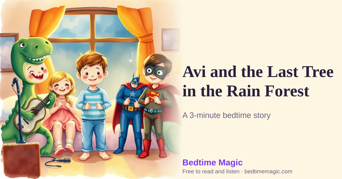 Illustration for Avi and the Last Tree in the Rain Forest
