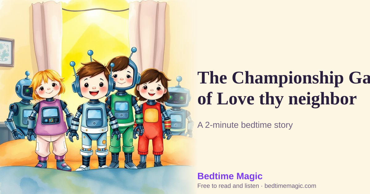 Illustration for The Championship Game of Love thy neighbor