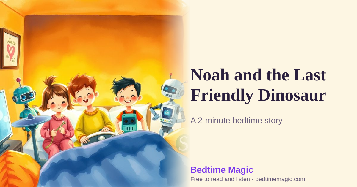 Illustration for Noah and the Last Friendly Dinosaur