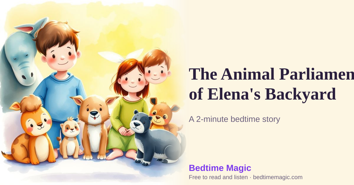 Illustration for The Animal Parliament of Elena's Backyard