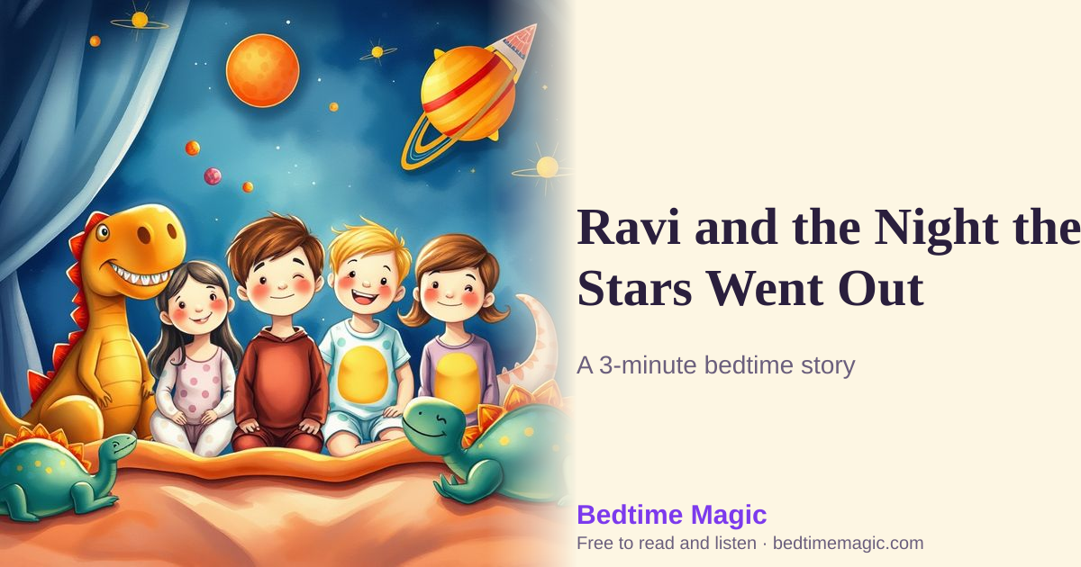 Illustration for Ravi and the Night the Stars Went Out