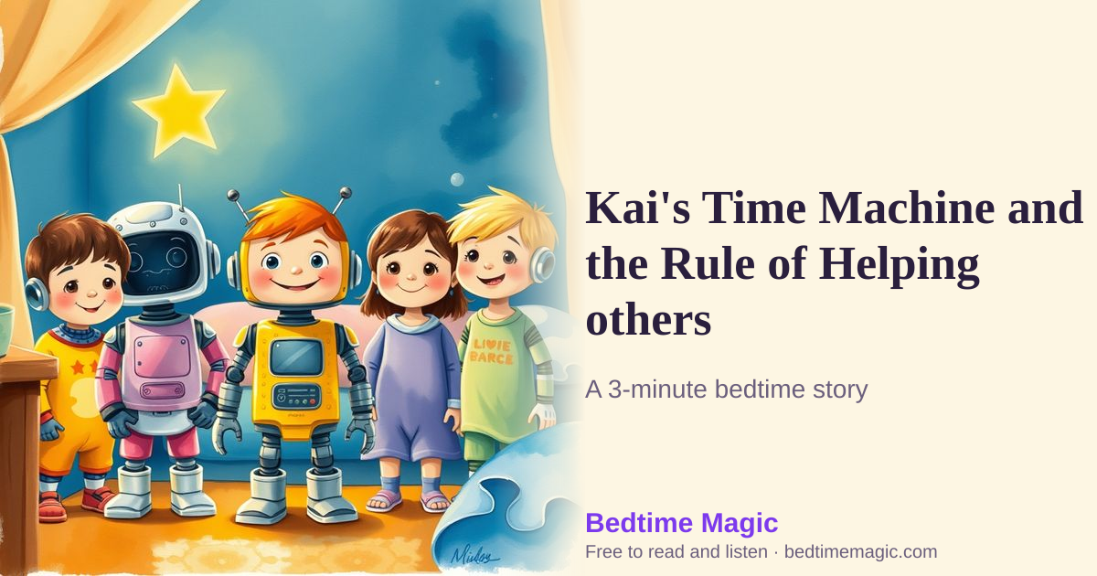 Illustration for Kai's Time Machine and the Rule of Helping others
