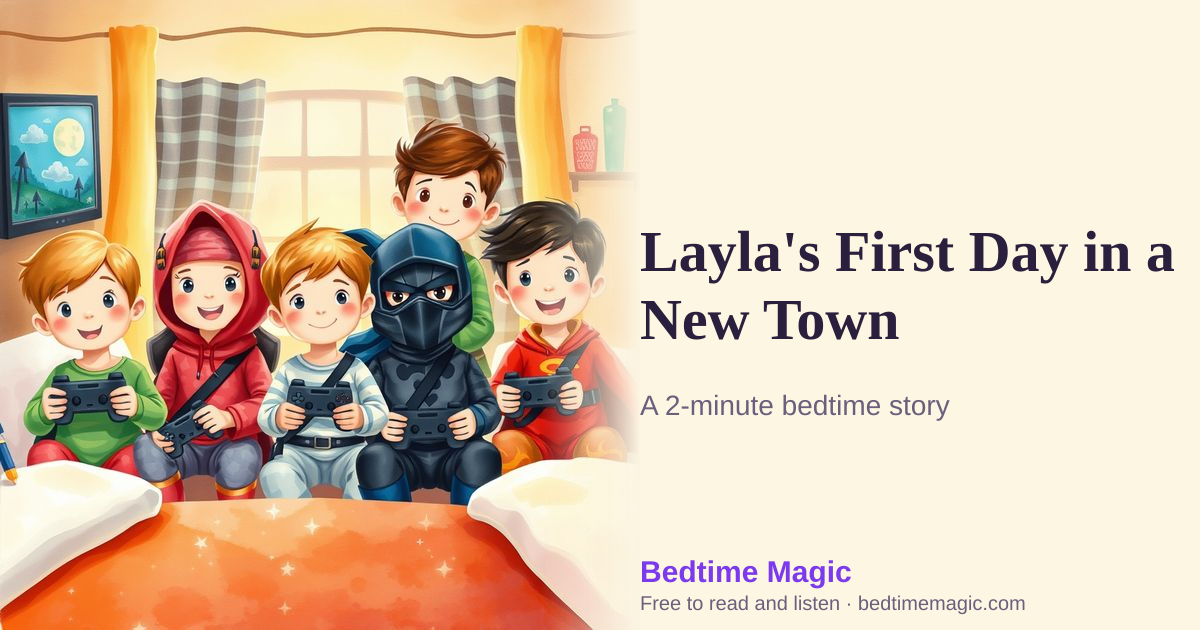 Illustration for Layla's First Day in a New Town