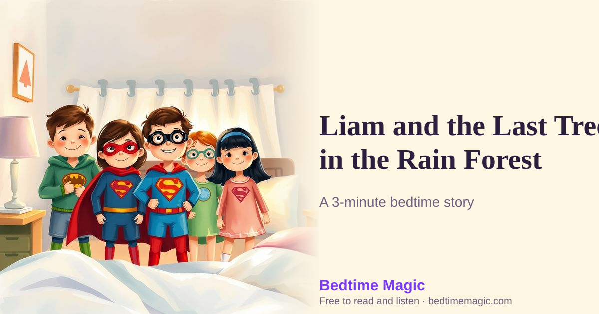 Illustration for Liam and the Last Tree in the Rain Forest