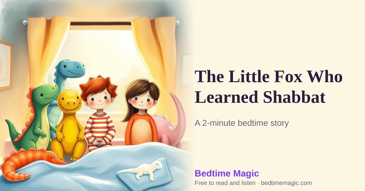 Illustration for The Little Fox Who Learned Shabbat