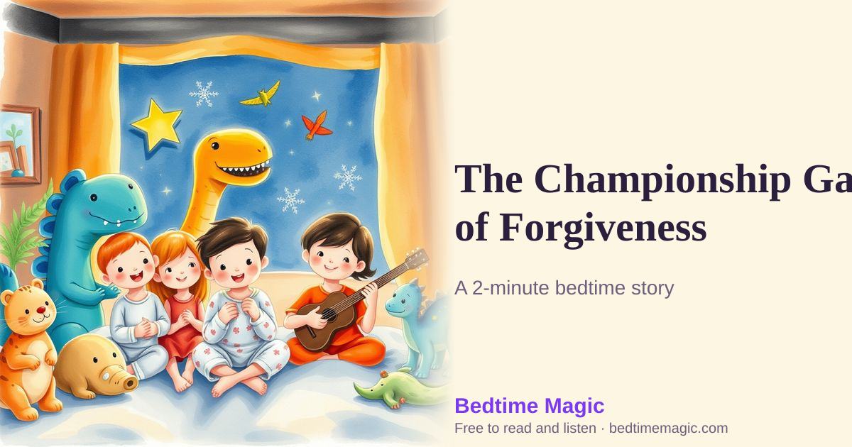 Illustration for The Championship Game of Forgiveness