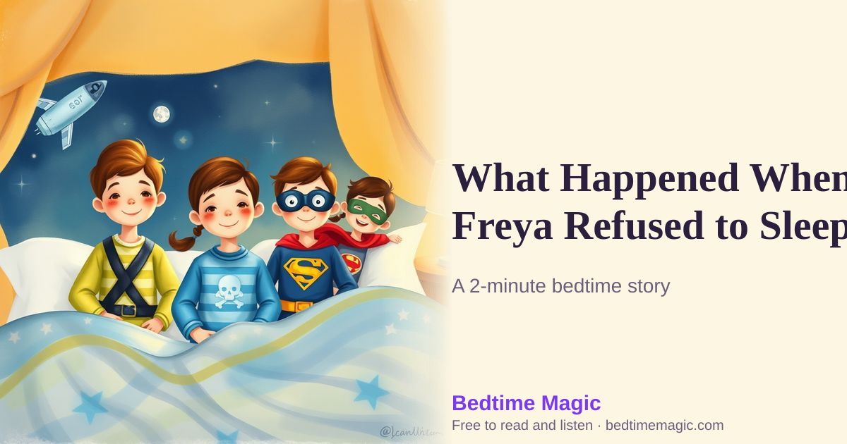 Illustration for What Happened When Freya Refused to Sleep