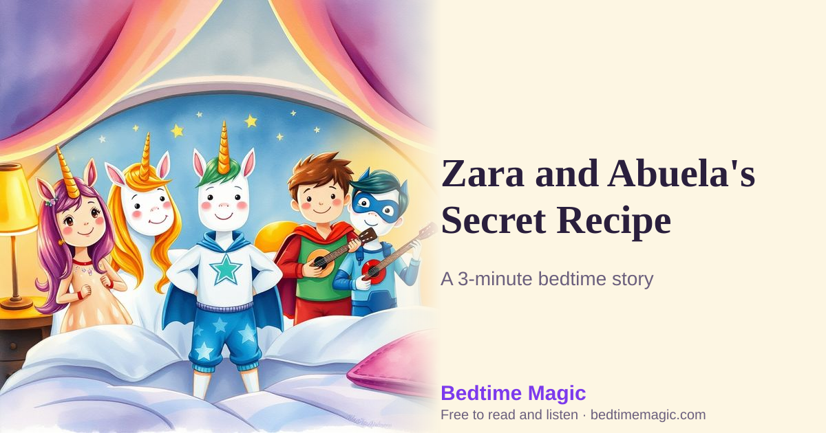 Illustration for Zara and Abuela's Secret Recipe