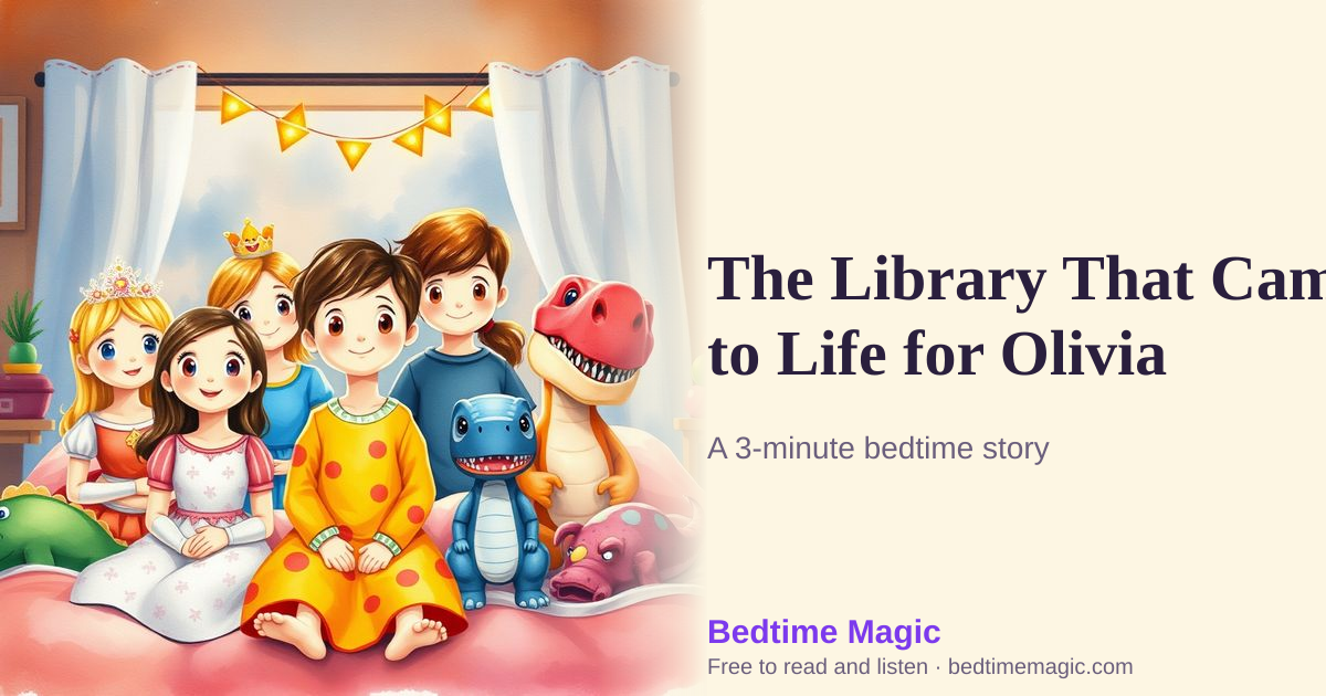 Illustration for The Library That Came to Life for Olivia