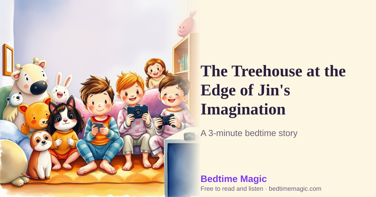 Illustration for The Treehouse at the Edge of Jin's Imagination