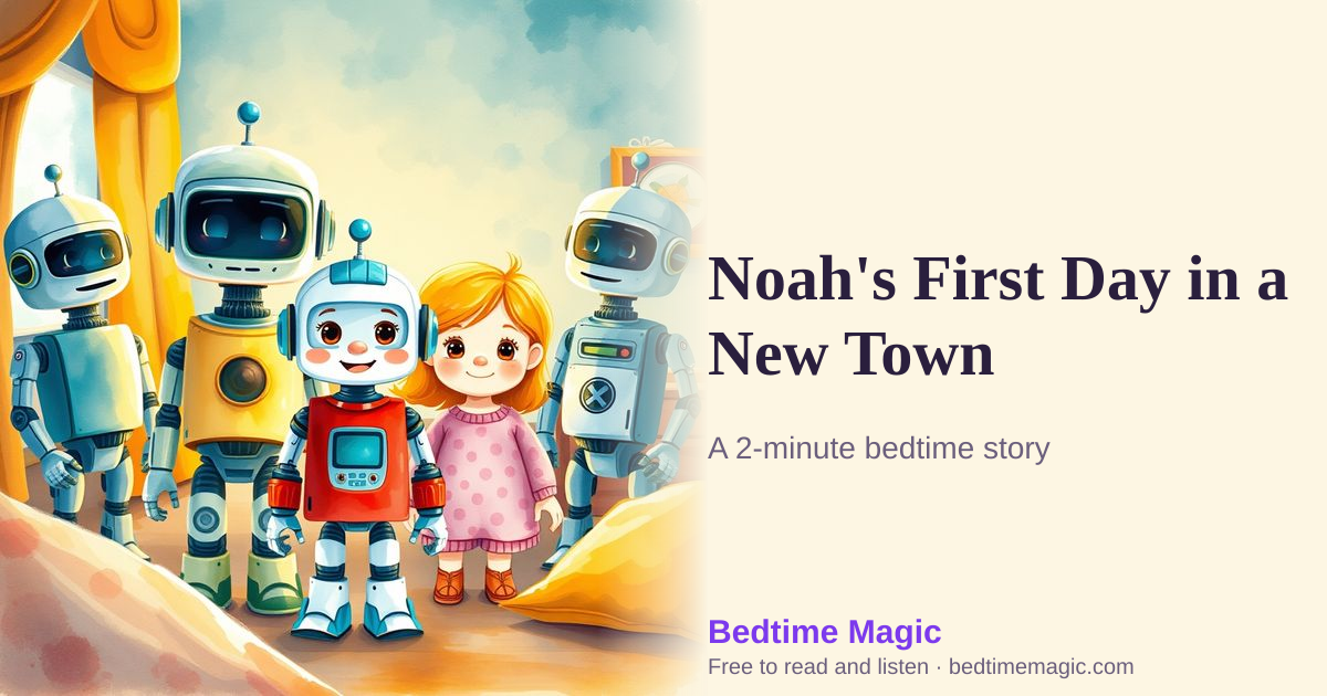 Illustration for Noah's First Day in a New Town