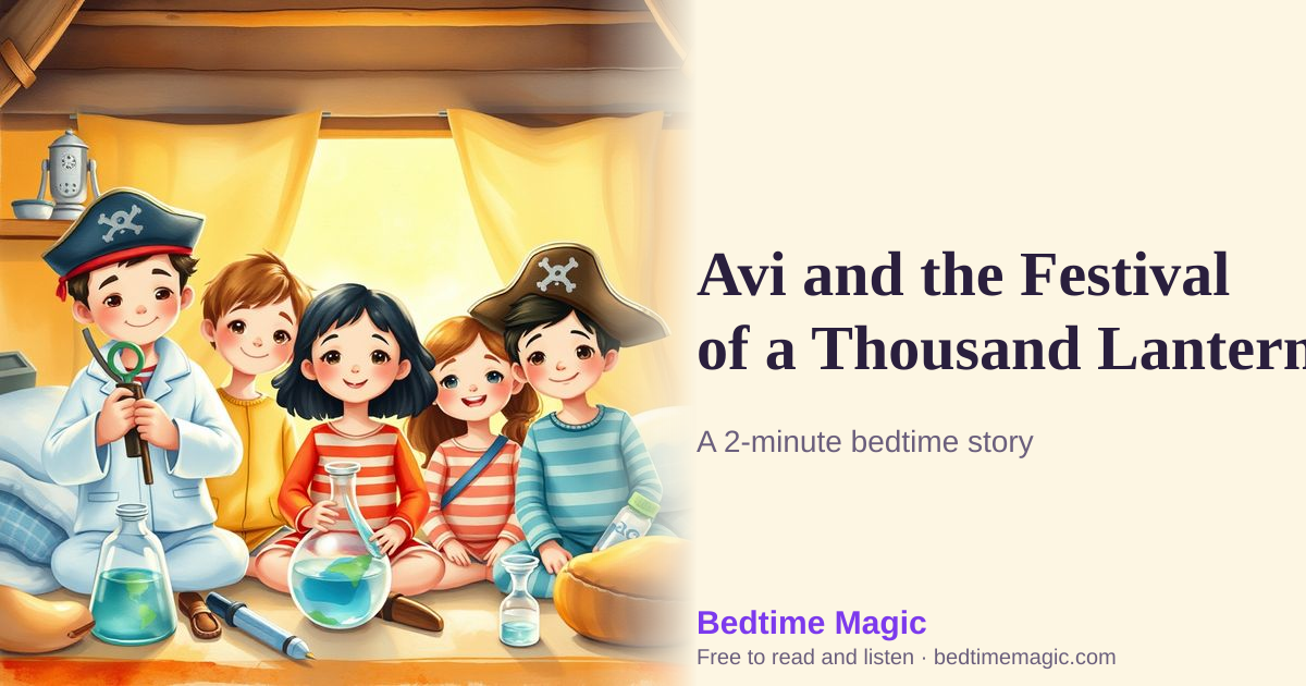 Illustration for Avi and the Festival of a Thousand Lanterns