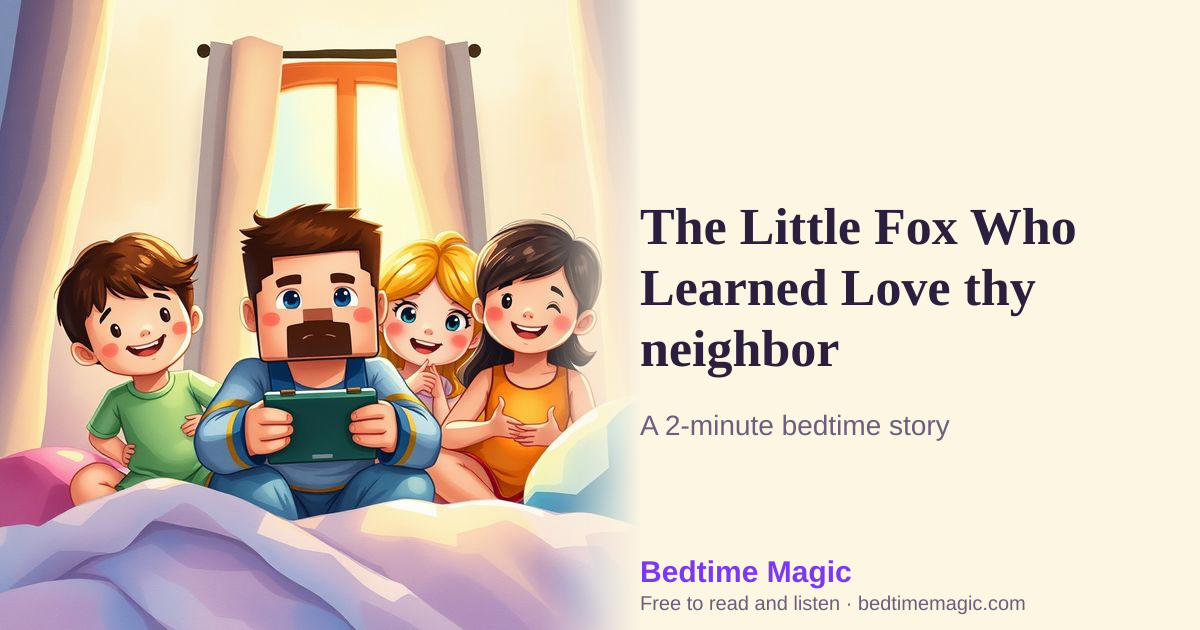 Illustration for The Little Fox Who Learned Love thy neighbor
