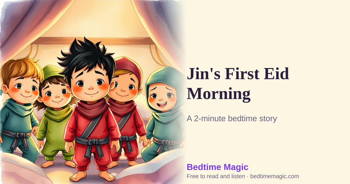 Illustration for Jin's First Eid Morning