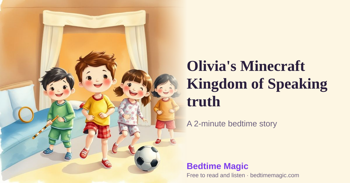 Illustration for Olivia's Minecraft Kingdom of Speaking truth