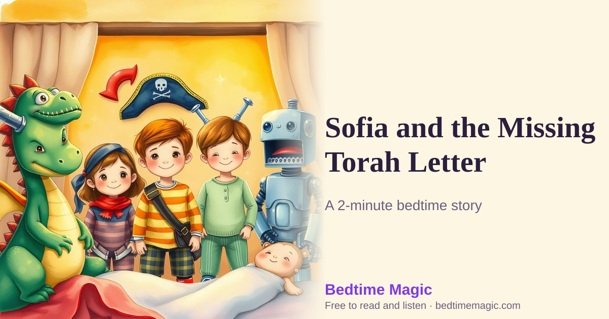 Illustration for Sofia and the Missing Torah Letter