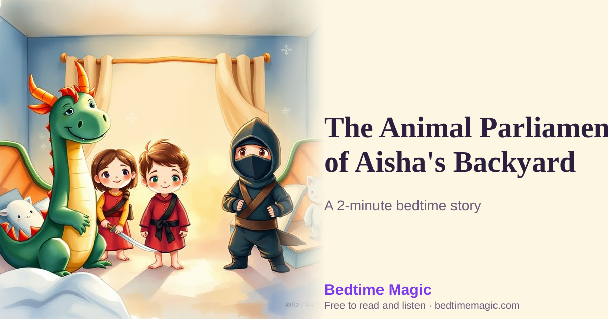 Illustration for The Animal Parliament of Aisha's Backyard