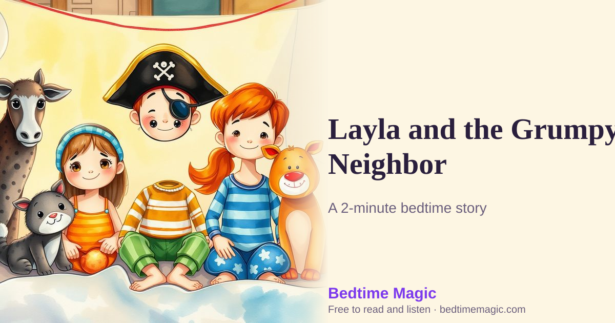 Illustration for Layla and the Grumpy Neighbor