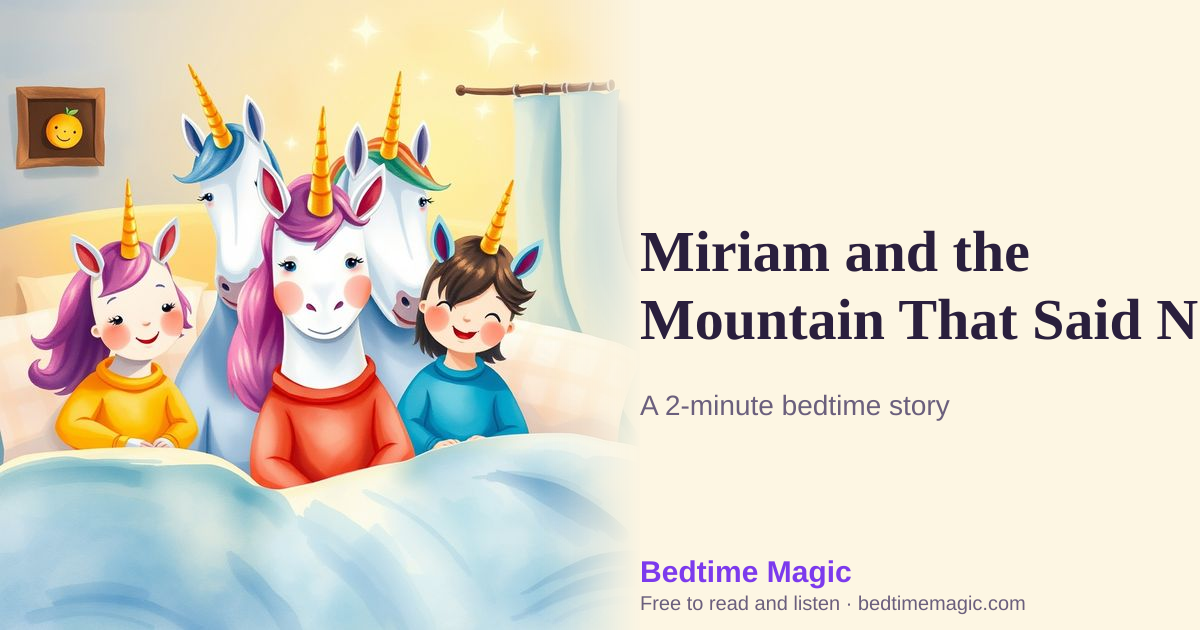 Illustration for Miriam and the Mountain That Said No