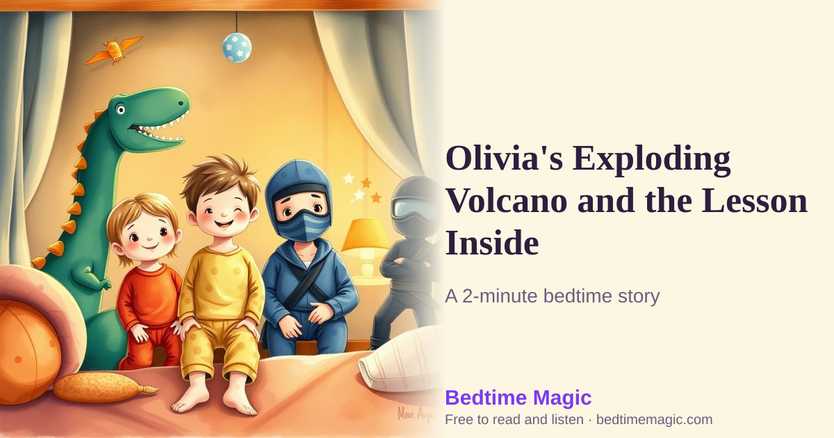 Illustration for Olivia's Exploding Volcano and the Lesson Inside