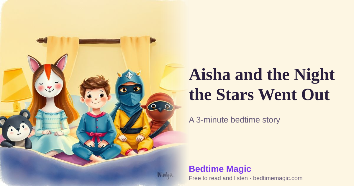 Illustration for Aisha and the Night the Stars Went Out