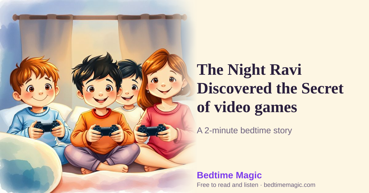 Illustration for The Night Ravi Discovered the Secret of video games