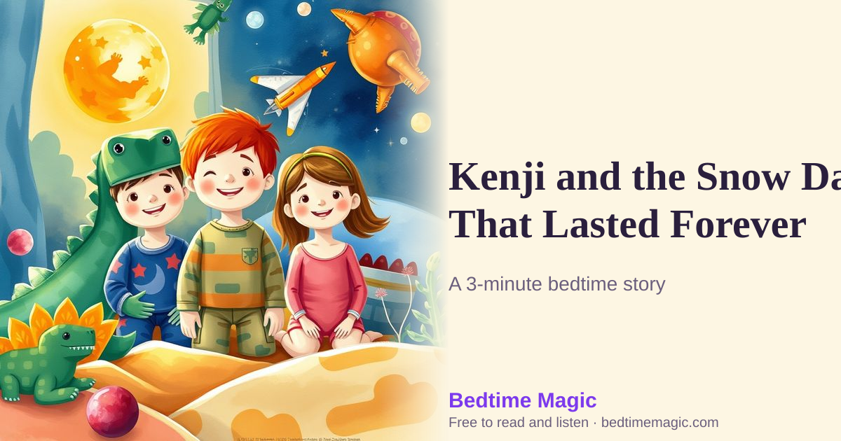 Illustration for Kenji and the Snow Day That Lasted Forever