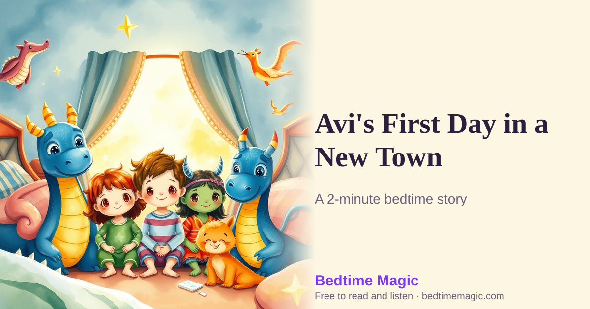 Illustration for Avi's First Day in a New Town