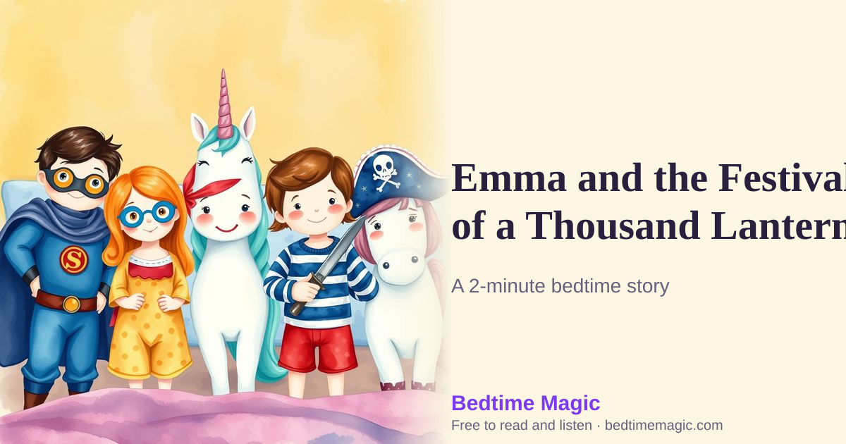 Illustration for Emma and the Festival of a Thousand Lanterns
