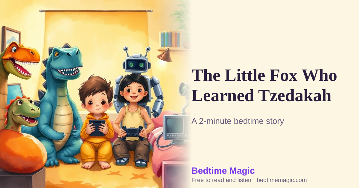 Illustration for The Little Fox Who Learned Tzedakah