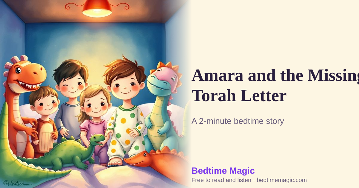Illustration for Amara and the Missing Torah Letter