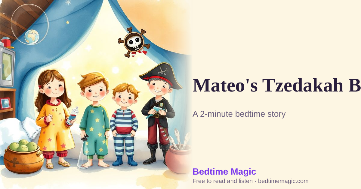 Illustration for Mateo's Tzedakah Box