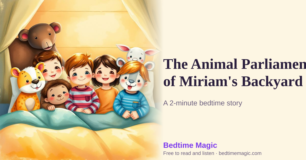 Illustration for The Animal Parliament of Miriam's Backyard