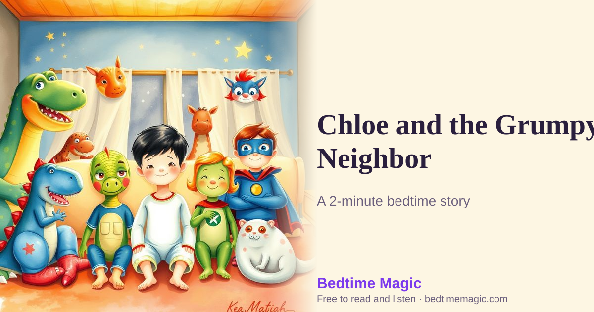 Illustration for Chloe and the Grumpy Neighbor