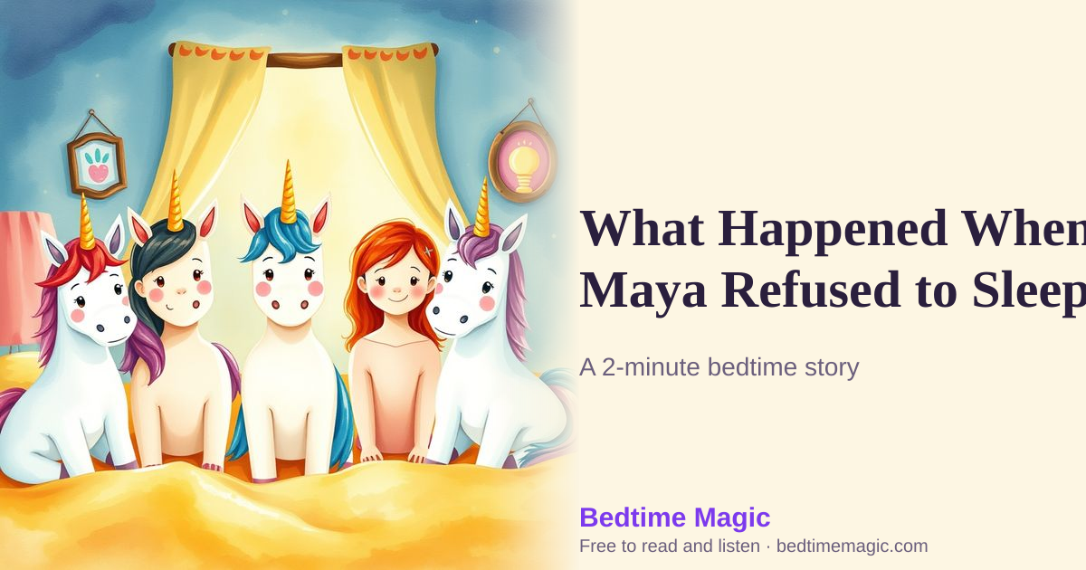 Illustration for What Happened When Maya Refused to Sleep